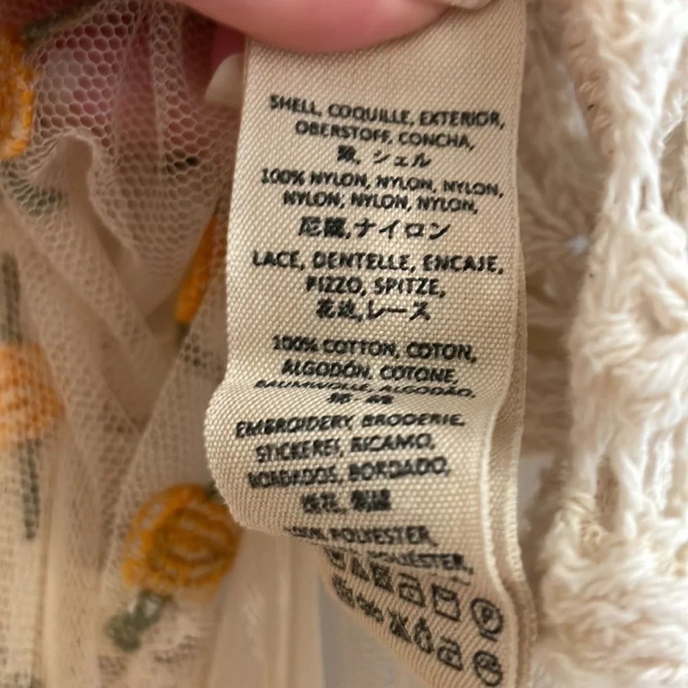 ✨🤍Free people floral finest heart ♥️ crochet dress🤍✨ - Picture 10 of 13